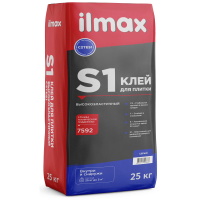 Клей для плитки высокоэластичный ILMAX S1, C2TES1 серый 25 кг