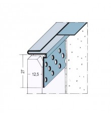 Профиль теневой 1801 со съемной полоской, ПВХ длинна 3,05м белый. РФ 