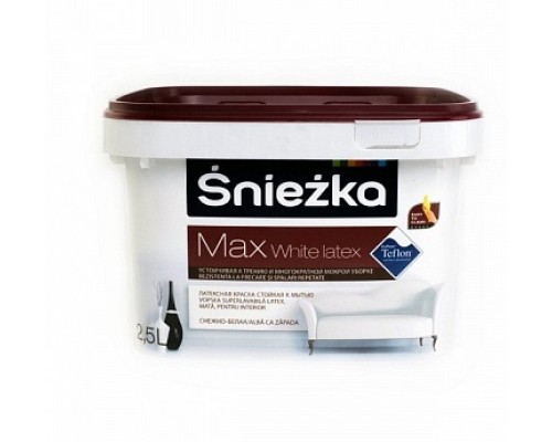 Краска акриловая SNIEZKA MAX WHITE LATEX 1 литр