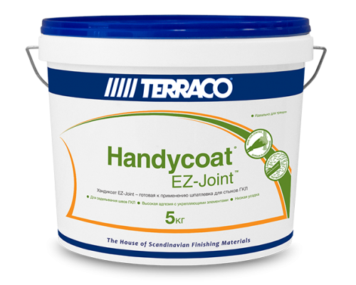 Шпатлевка для заделки швов гипсокартона,Terraco EZ-Joint, 5кг